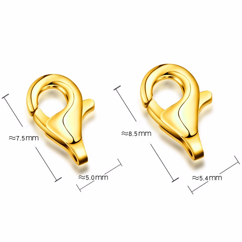 金九源珠宝 999黄金龙虾扣足金手链项链编绳搭扣5g纯金水滴扣子配件