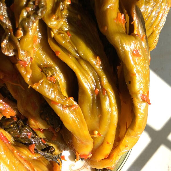 云南酸腌菜新平腌菜酸菜榨菜泡菜泰润酸腌菜整棵装 切碎装酸菜鱼 2袋