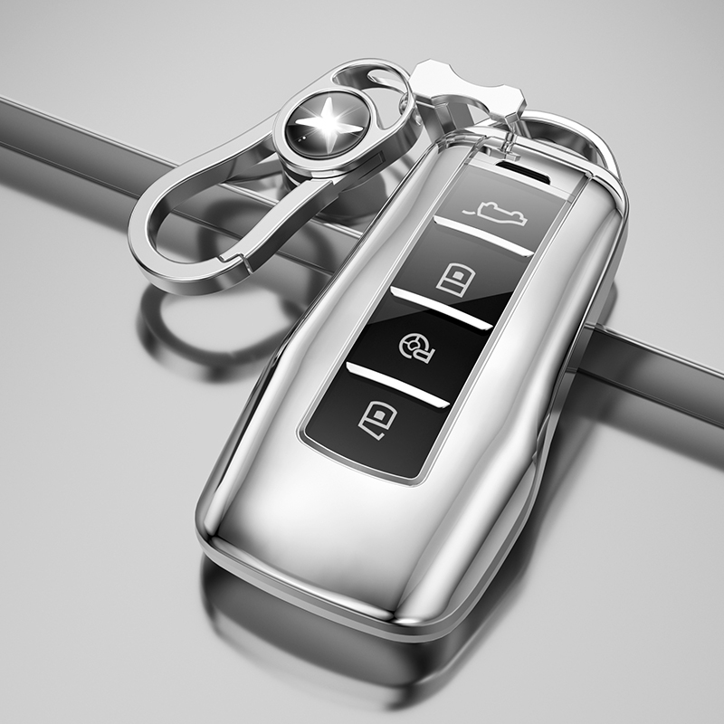 亲蓝适用于2020款小鹏汽车g3钥匙套520配件p7内饰钥匙壳全包改装女扣