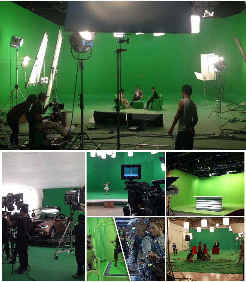 绿幕抠像背景布影楼影棚拍照后期剧组摄影布白色蓝色专业影视视频黑色