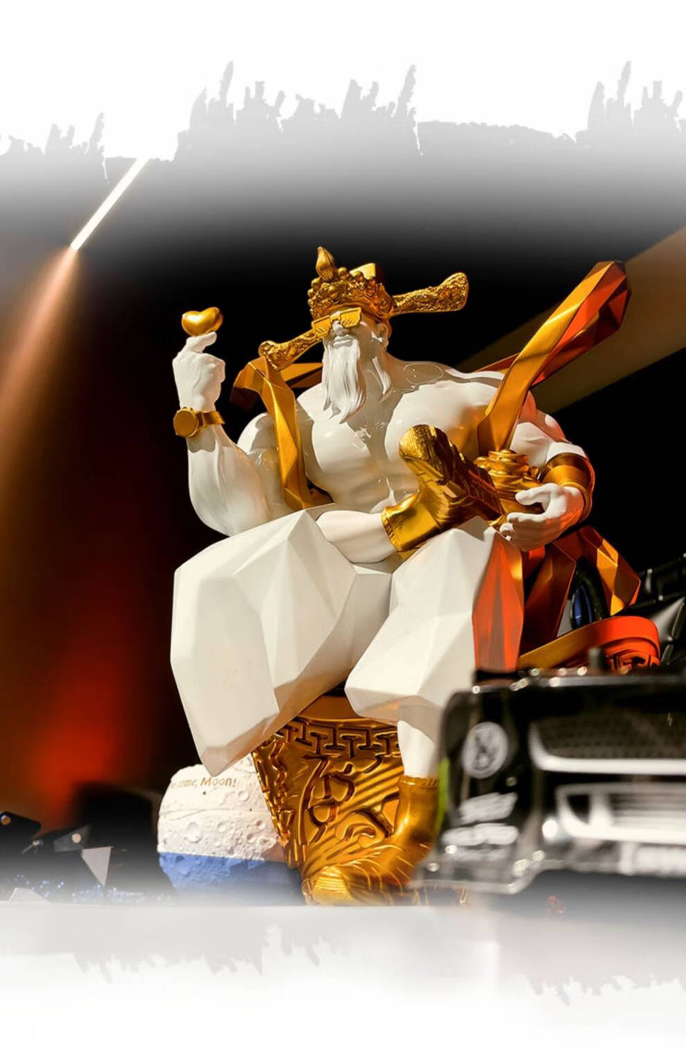 肌肉财神 2代比心肌肉财神爷文财神系 李诡祖 国风限量潮玩中式摆 二