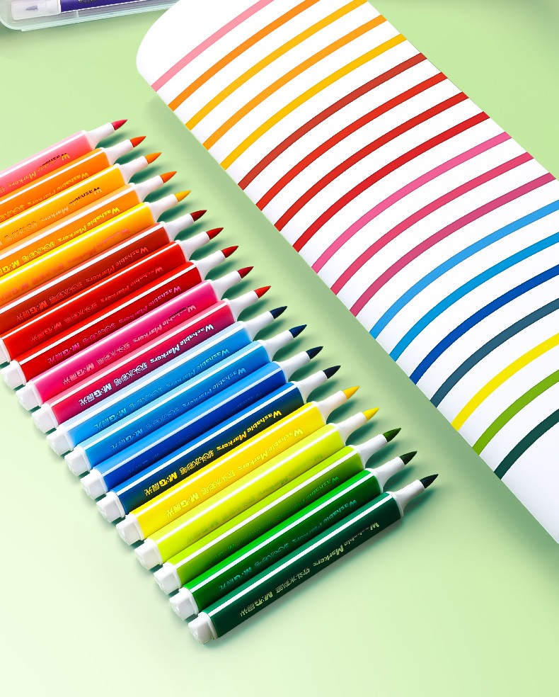 晨光(mg) 食品级软头水彩笔套装小学生儿童用无毒可水洗48色彩笔宝宝