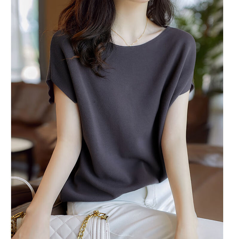 思湄短袖t恤女夏季半袖女装半截袖女 欧莲儿短袖t恤女2021新款夏季