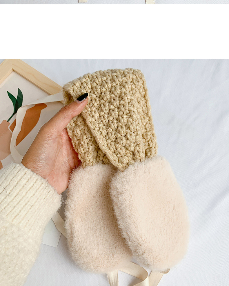 护耳罩女冬天韩版甜美可爱保暖系带耳套冬季针织毛线耳包耳捂百搭