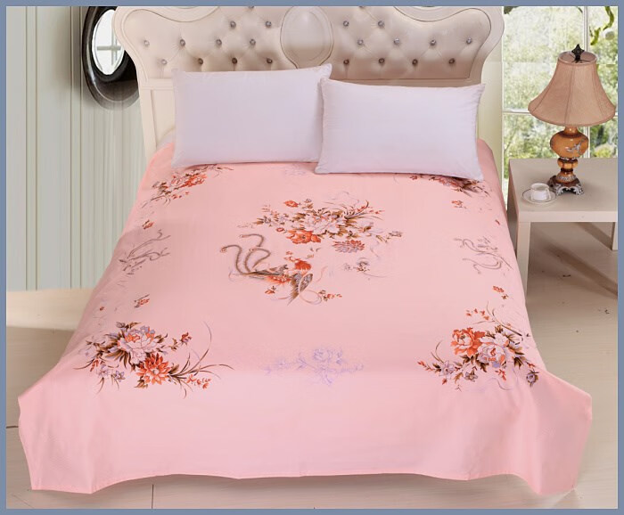 上海丝光棉床单 国民上海民光老式传统全棉全线丝光加厚床单 印花丝