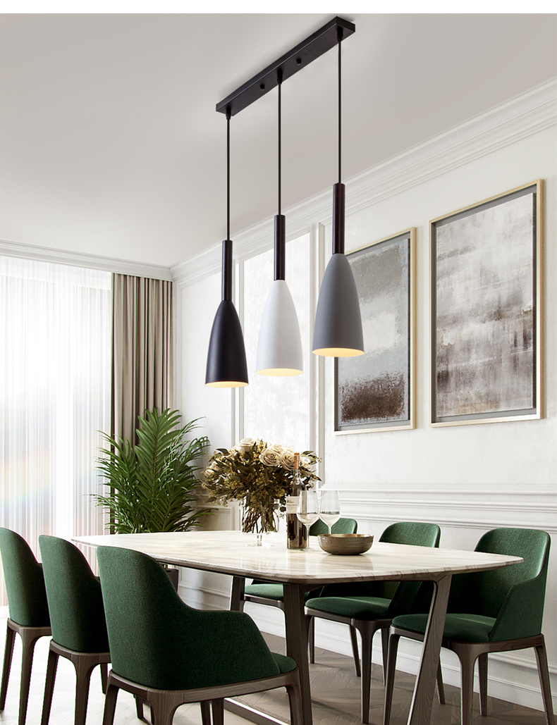 掌灯时分北欧餐厅吊灯简约现代直盘吸顶饭厅餐桌灯具个性创意铁艺长盘