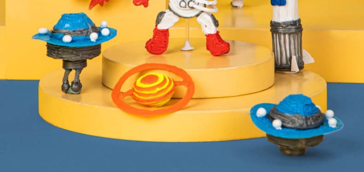 得力 航天主题打印笔儿童神笔马良立体绘画笔3d涂鸦笔神奇画笔无线