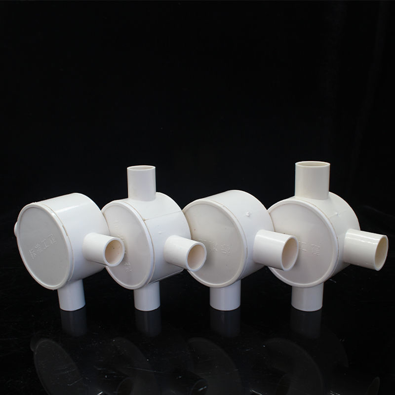 司令盒圆三通线盒1620过路盒pvc4分线管接线盒带盖四通分线盒30个装16