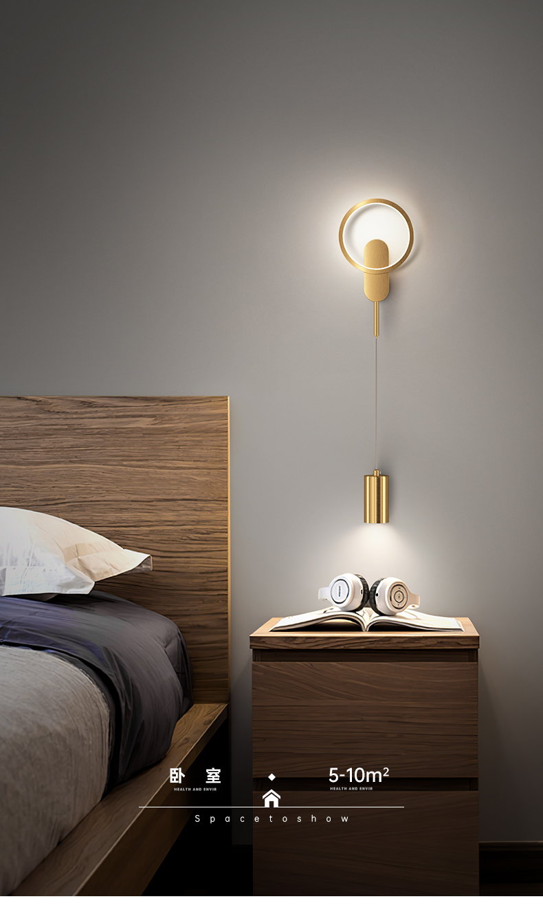 电视墙壁灯轻奢风格全铜轻奢铜壁灯北欧风格简约客厅电视背景墙壁灯