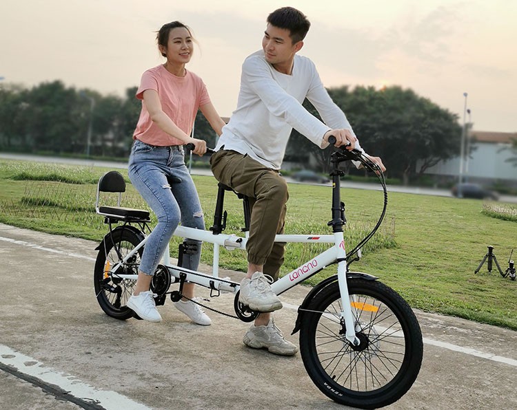 自行车成人父子母子双人单车折叠情侣旅游观光两人骑双坐双人亲子三人