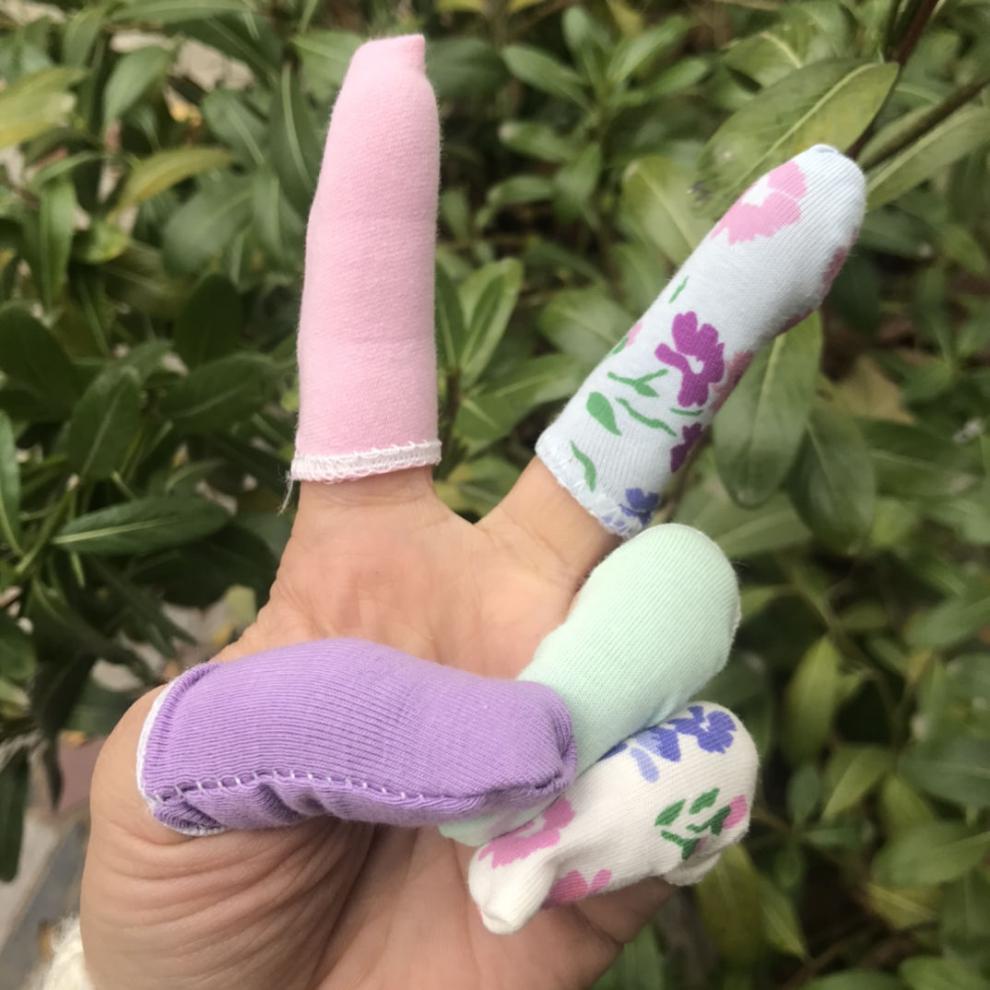 棉布手指套防护加厚耐磨劳保护指套全棉打磨工业透气汗布指头套 白色