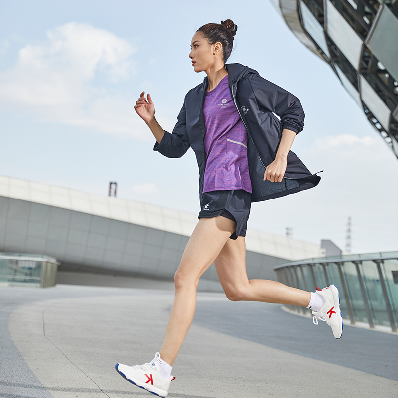 kelme/卡尔美女士运动训练外套春季立领防风衣修身上衣跑步健身服女