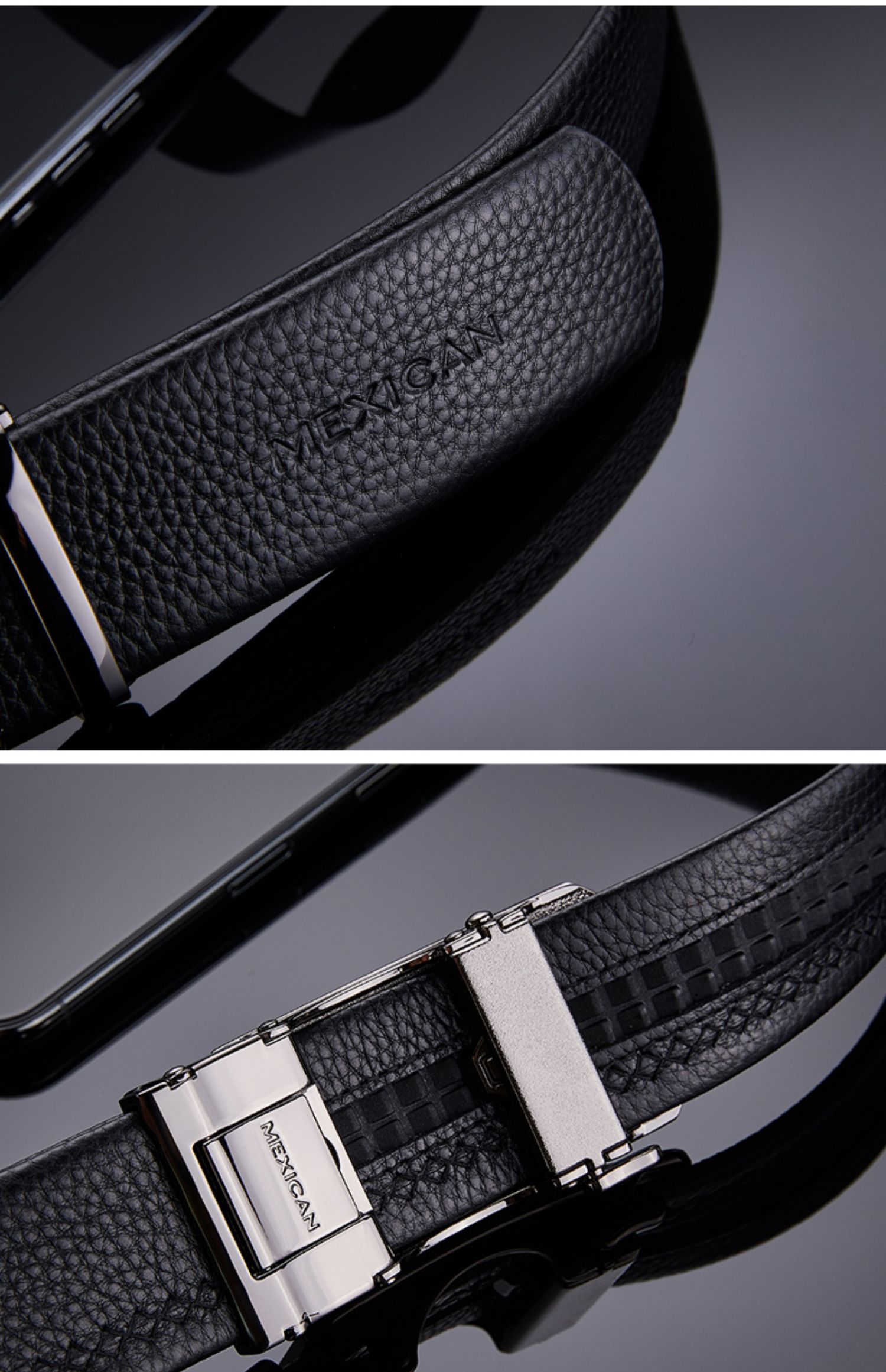 稻草人皮带男2020新款真皮潮流年轻人时尚自动扣男士腰带高档 【实木