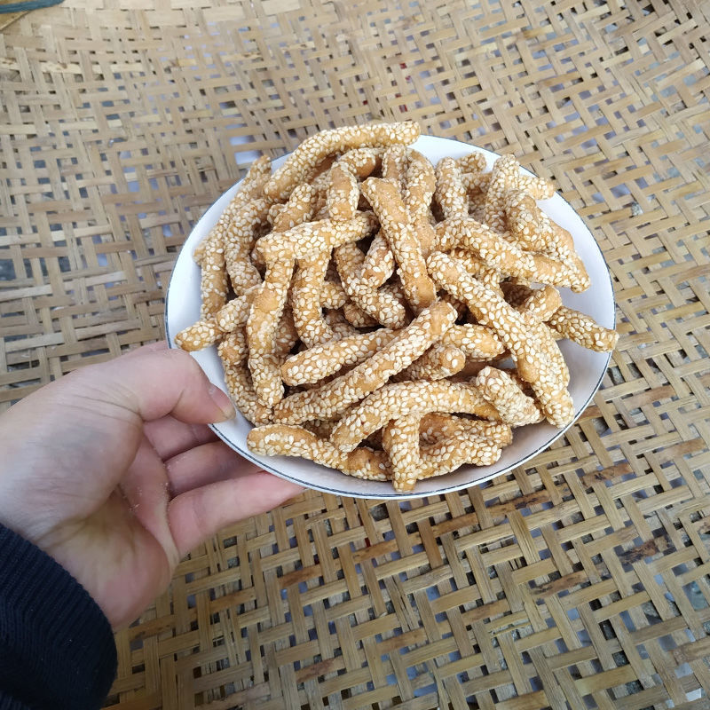 湖南手工特产糕点兰花根白糖根芝麻根雪枣传统小吃零食早点250克 白糖