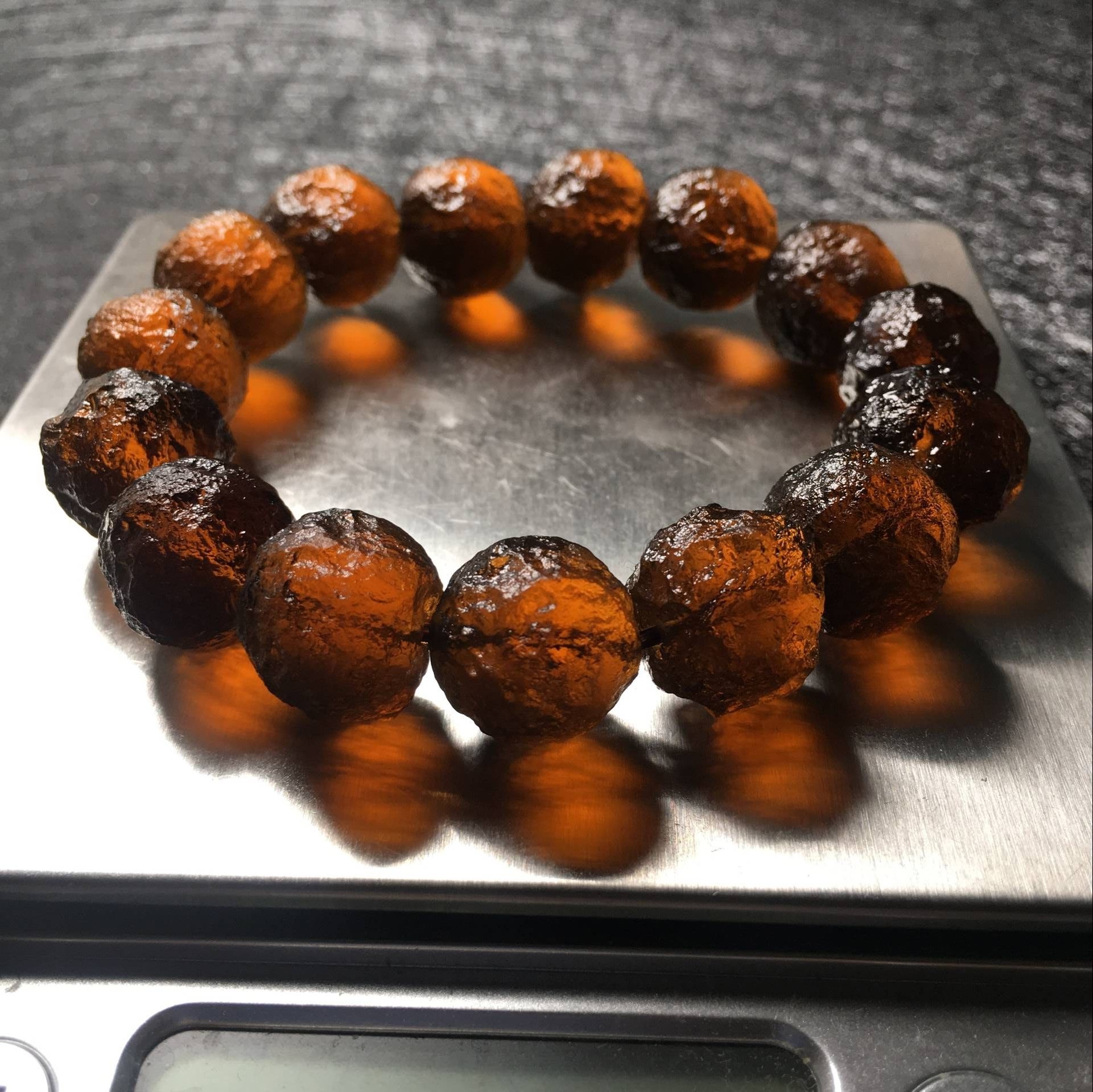 默奢 亚利桑那陨石手链 手串 天狼星陨石 宇宙陨石 玻璃陨石 不规则8