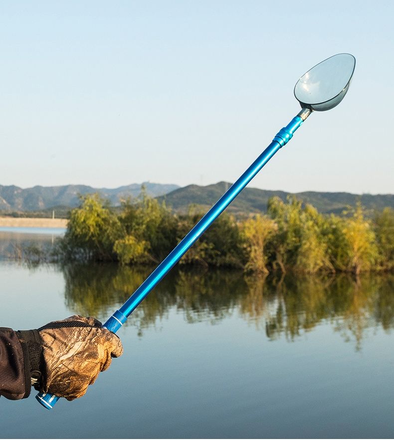 钓鱼打窝勺碳素杆打窝器野钓投饵远投大号手竿勺头抛饵竿打窝神器