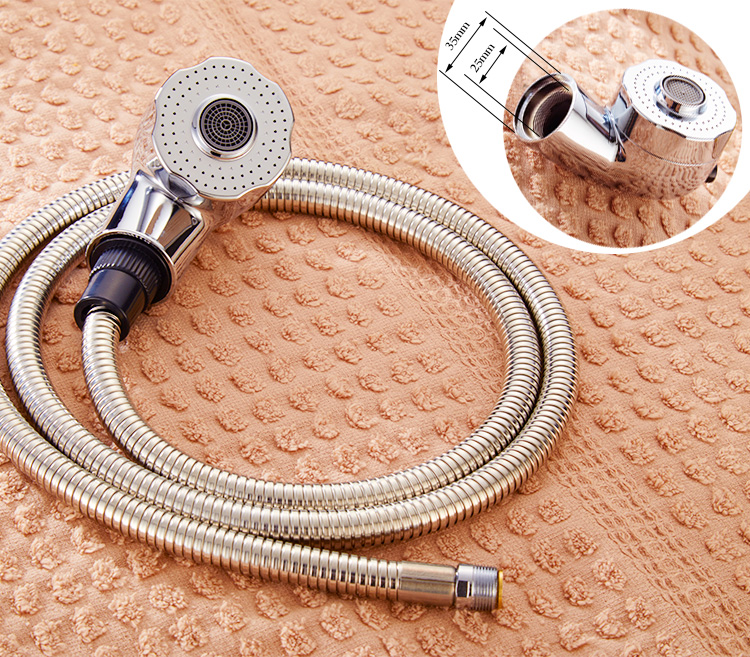 抽拉式水龙头配件喷头小花洒头洗手池洗脸盆面盆手持两功能出水嘴d9