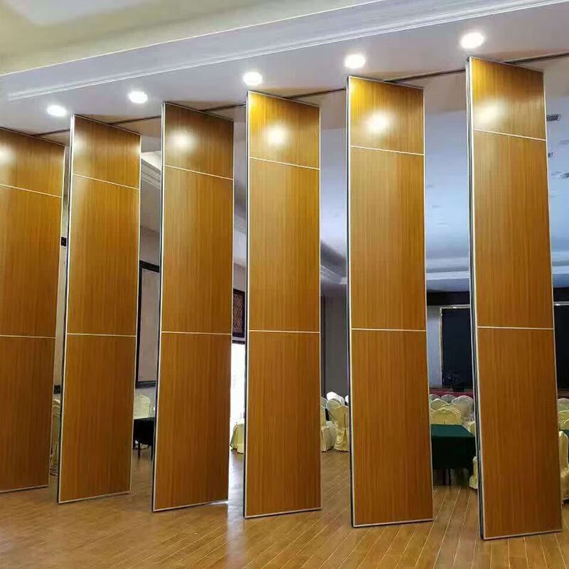 酒店活动隔断墙饭店包厢吊轨推拉折叠屏风展厅宴会厅无下轨道移门 硬