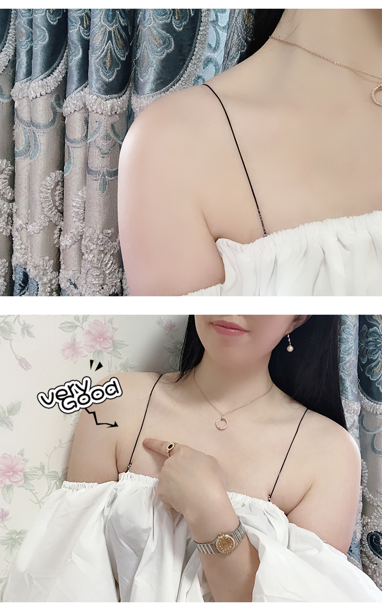 浪莎新品 2021新款女透明隐形肩带防滑无痕内衣带美带百搭胸罩带子