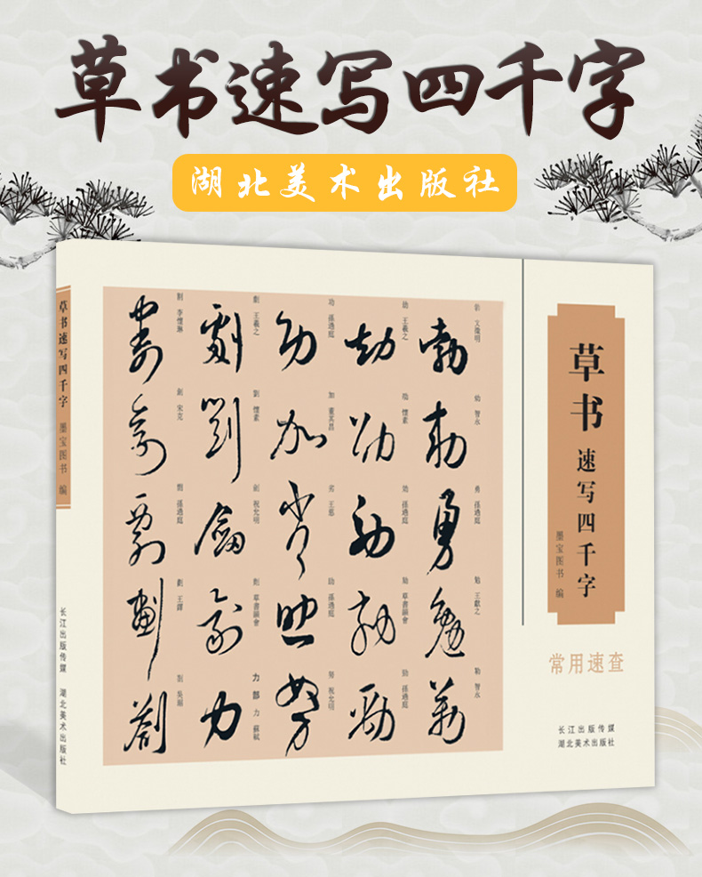 草书速写四千字常用速查毛笔软笔草书法教程王羲之书籍书法练字帖行书