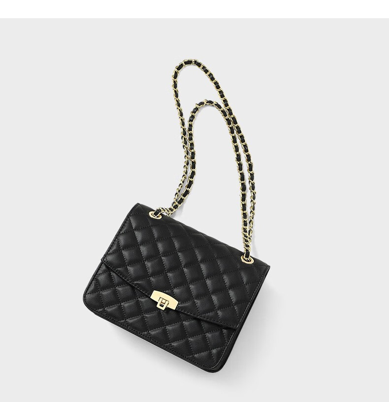 劳斯尼亚(rollsnea)轻奢品牌包包女包秋冬斜挎包潮真皮链条百搭单肩