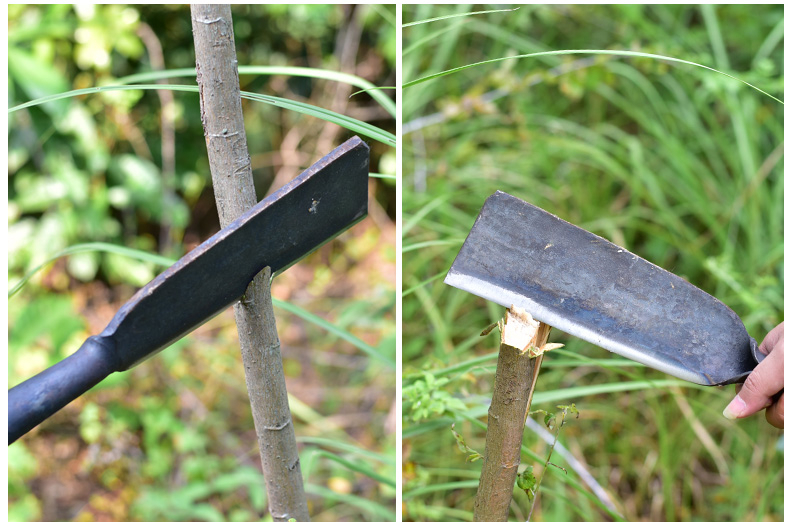 柴刀手工锻打柴刀材刀木户外树刀伐木刀劈柴竹子农用刀锻打弯头小号35