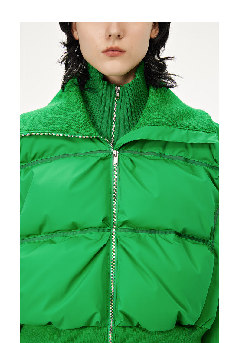 江南布衣22冬新品羽绒服宽松长袖o型5m0c10900 324/青葱绿(批次2) xs