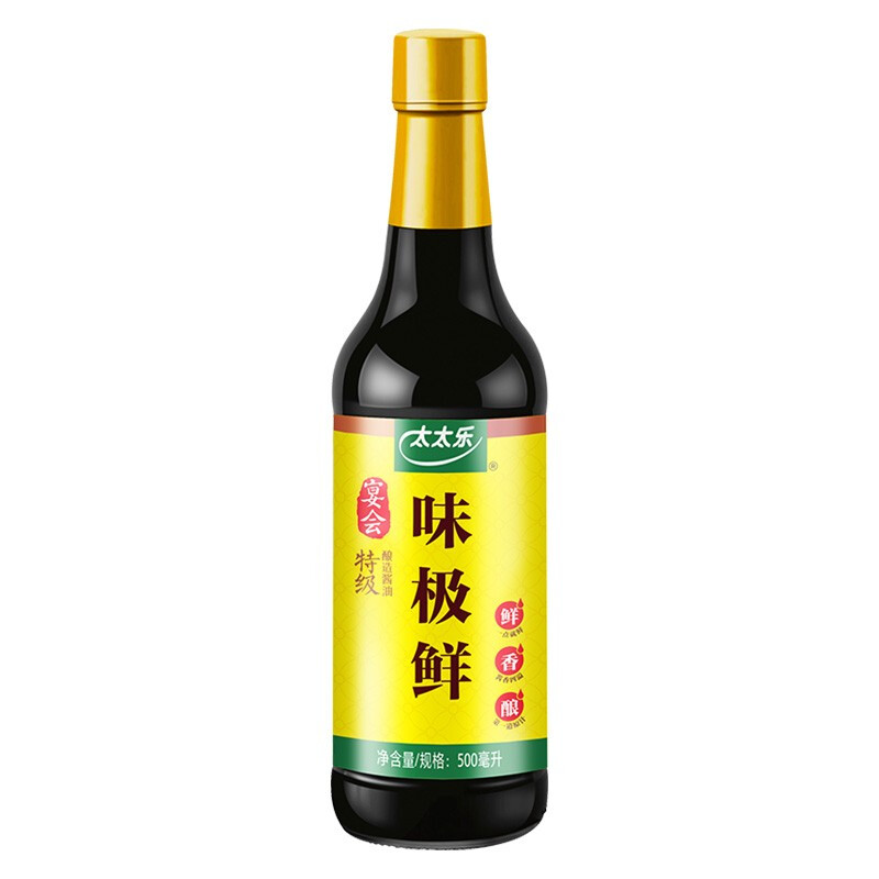 太太乐宴会味极鲜酿造酱油500ml出品味极鲜500ml