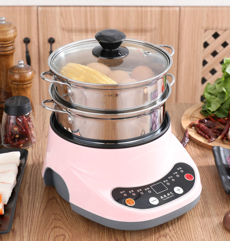 车载电炒菜锅24v车用炒菜煮饭一体锅货车220v多功能炒菜神器电锅