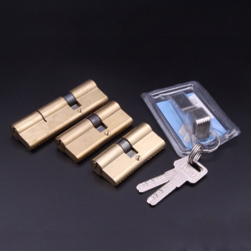 全铜防盗门锁芯通用锁芯ab锁芯大门锁芯铜锁芯防盗门锁大锁芯 95偏32.