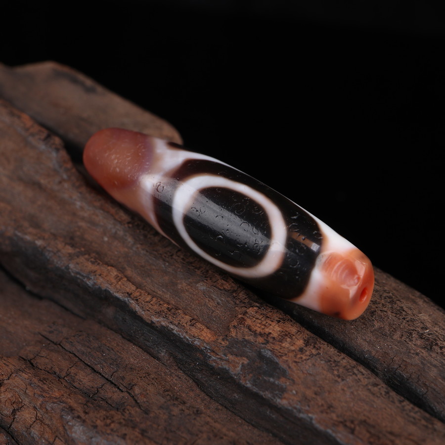 异地彩虹 天然玛瑙材质三眼天珠老藏式至纯工艺三眼天眼珠吊坠