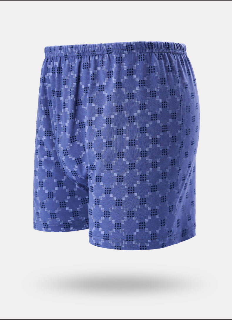 春织中老年人爸爸平角内裤男士纯棉老头肥佬爷爷宽松老式老人四角短裤