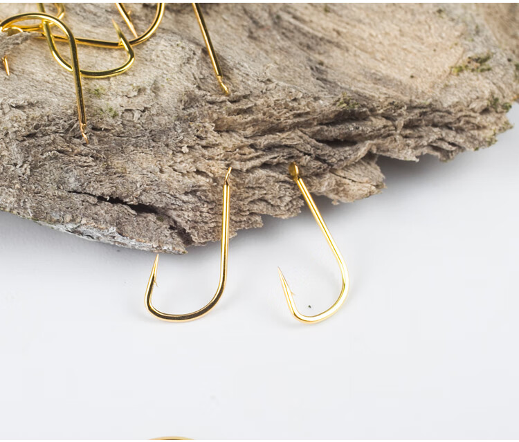 鱼钩散装金袖100枚有倒刺无倒刺袖珍钩金袖极小0.10.3 0.