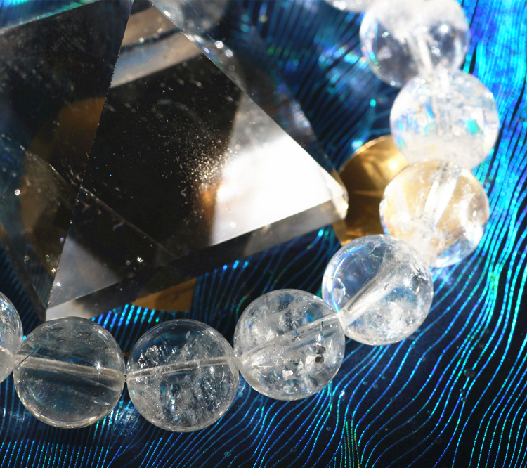 天然白阿赛手链梵天透体高频能量水晶疗愈摆件灵修冥想石白阿塞 梵天