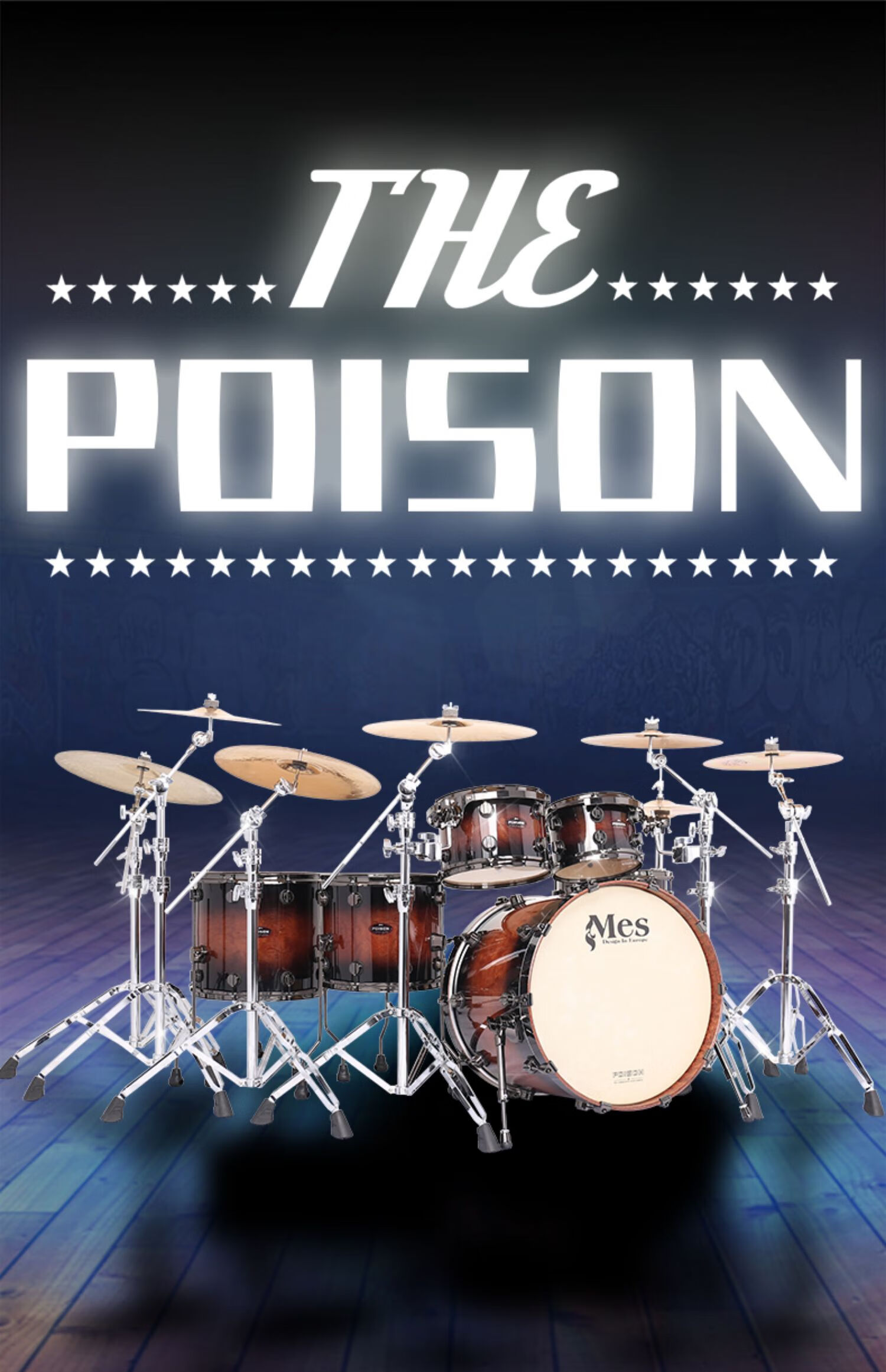 卿堂mes迈斯高档架子鼓成人专业演奏du药系列5鼓4镲演唱会舞台表演