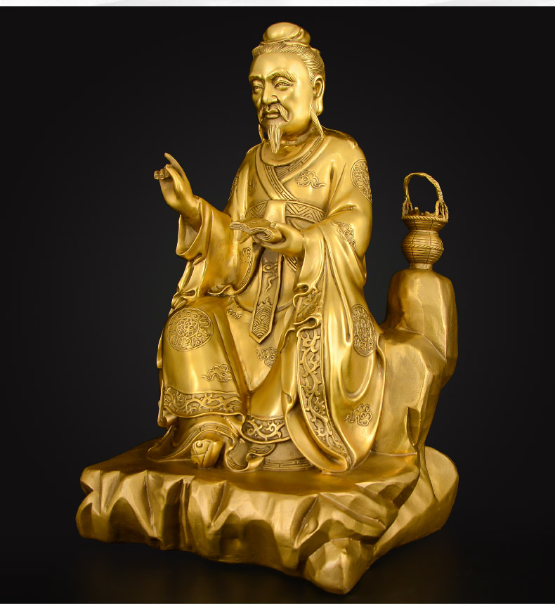 天祥缘 纯铜药王孙思邈神像药王爷菩萨像药店供奉医仙妙应孙真人大号