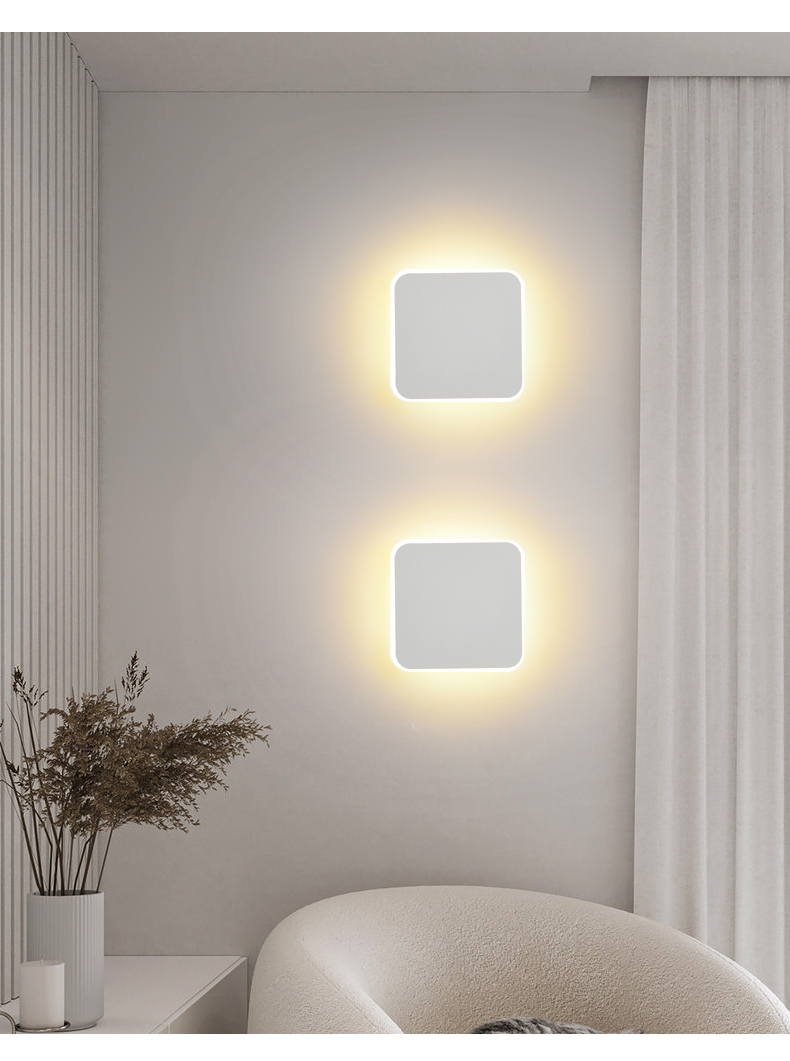 2022新版彩灯室内北欧壁灯2022年网红款黑白客厅墙壁灯创意个性简约主