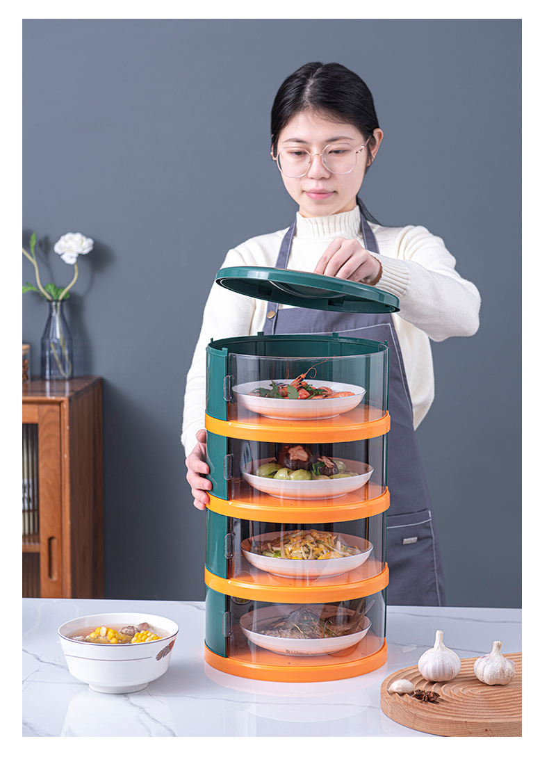 苏泊尔品质厨房剩菜剩饭盖菜罩保温菜罩多层家用神器分层收纳架拆洗