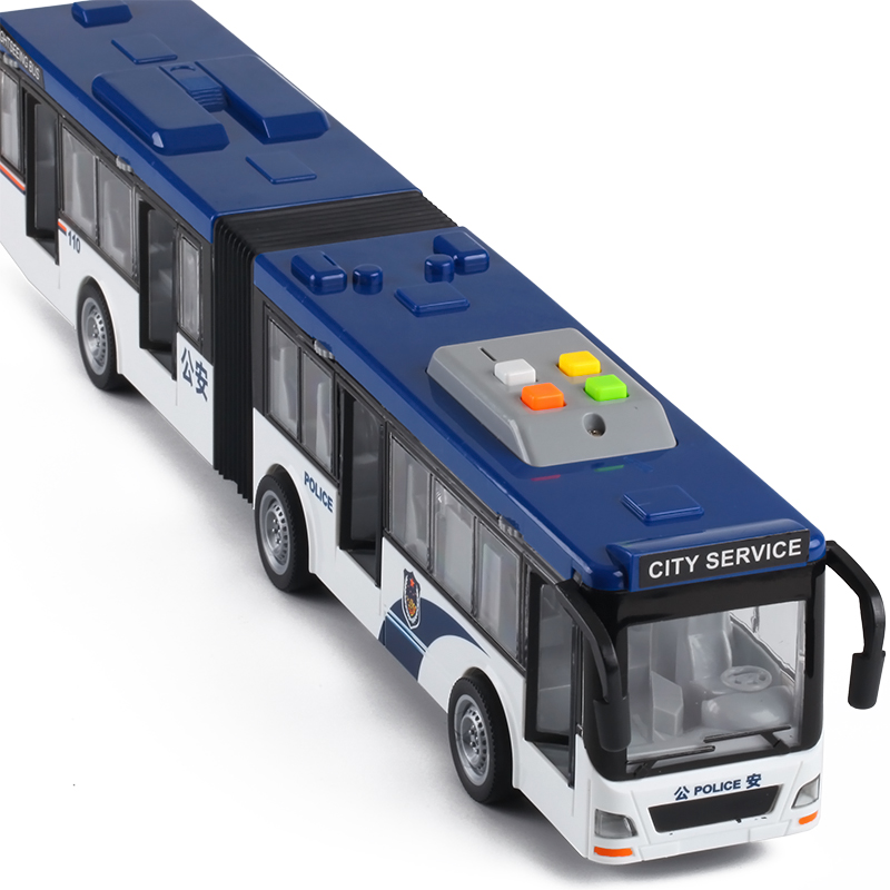 加长双节大号耐摔公交巴士客车儿童宝宝仿真惯性公共汽车模型玩具双节