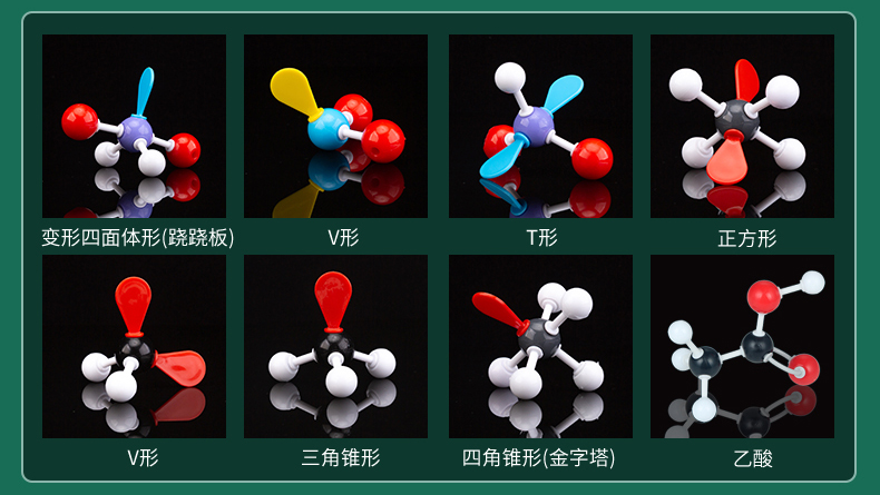 高中有机化学实验器材球棍比例中学教具演示j311温妤 【b款】透明盒装