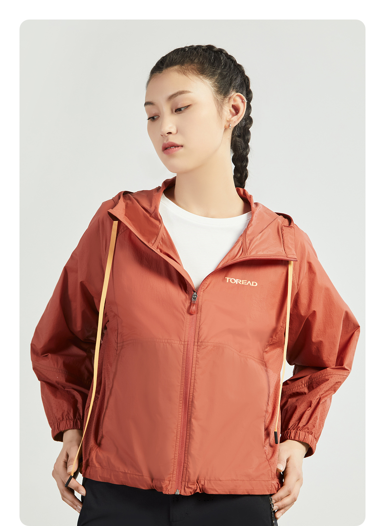 探路者toread皮肤衣女士防晒衣2021春夏新款户外宽松连帽透气舒适轻薄