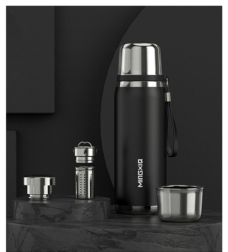 明霞全钢保温杯茶水分离316不锈钢男女士大容量泡茶杯子学生户外便携