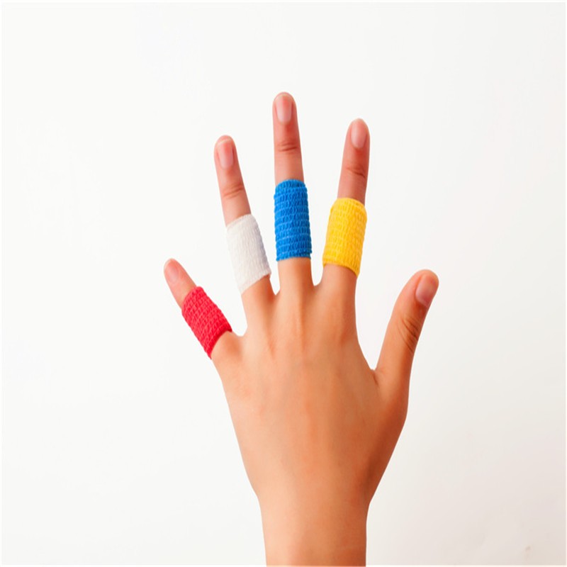 学生写字护指绷带弹性运动自粘绷带胶带防磨手指绑带老茧考研五卷装可