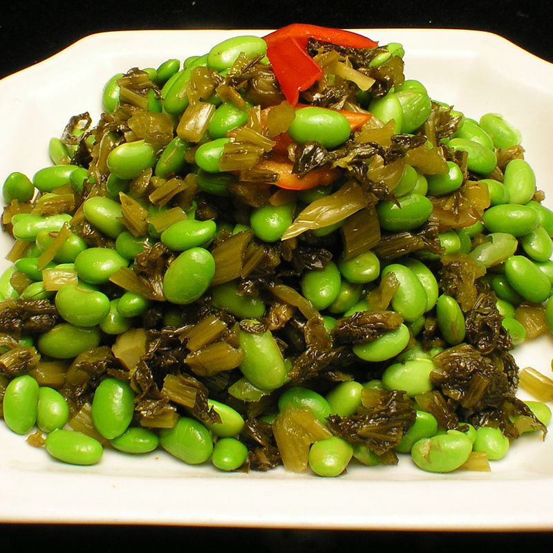 阿婆菜68克/袋 宁波特产 雪菜毛豆酱菜农家菜 酸菜笋丝雪菜 雪菜毛豆