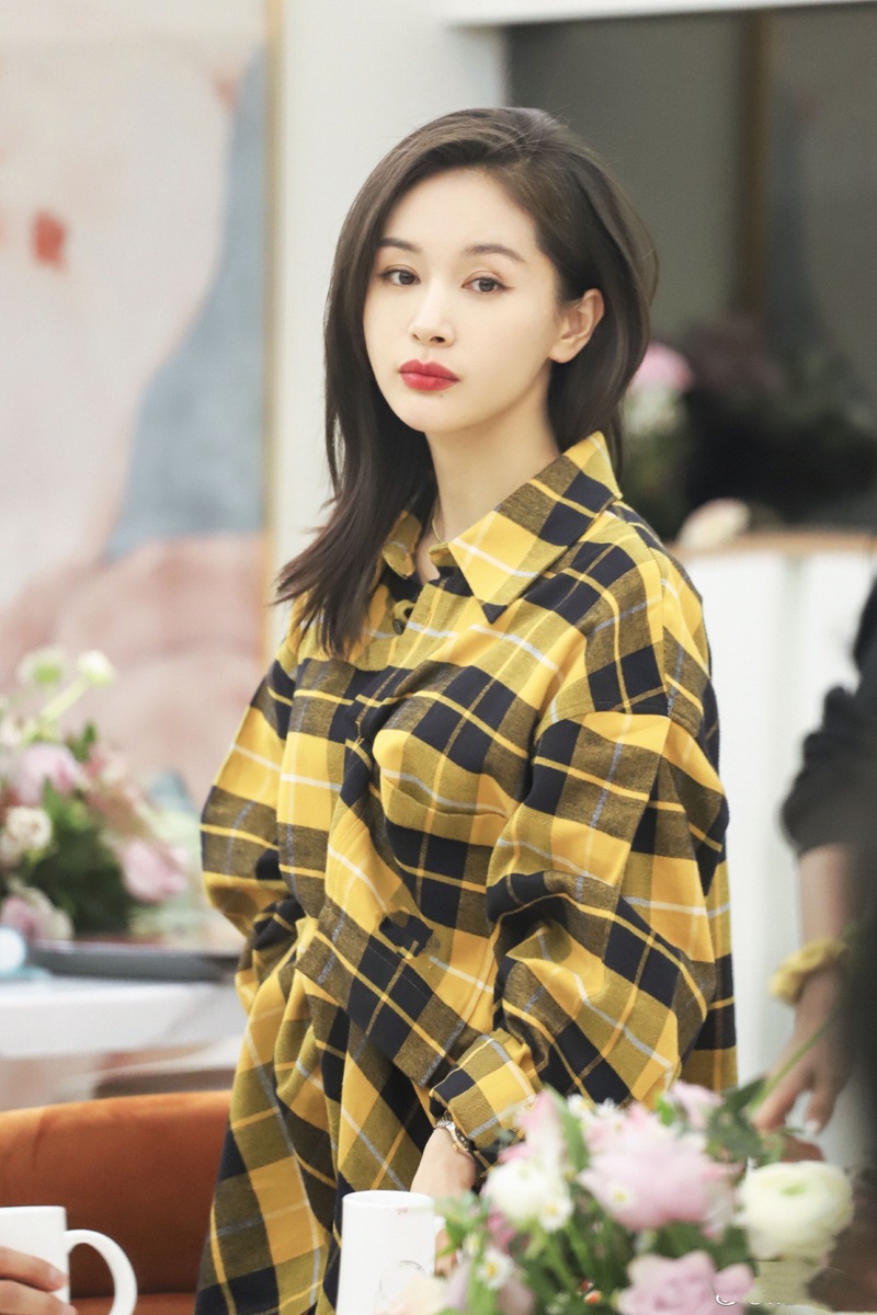 paulhualey衬衫怦然再心动王子文同款衣服女韩版宽松休闲黄色格子衬衫