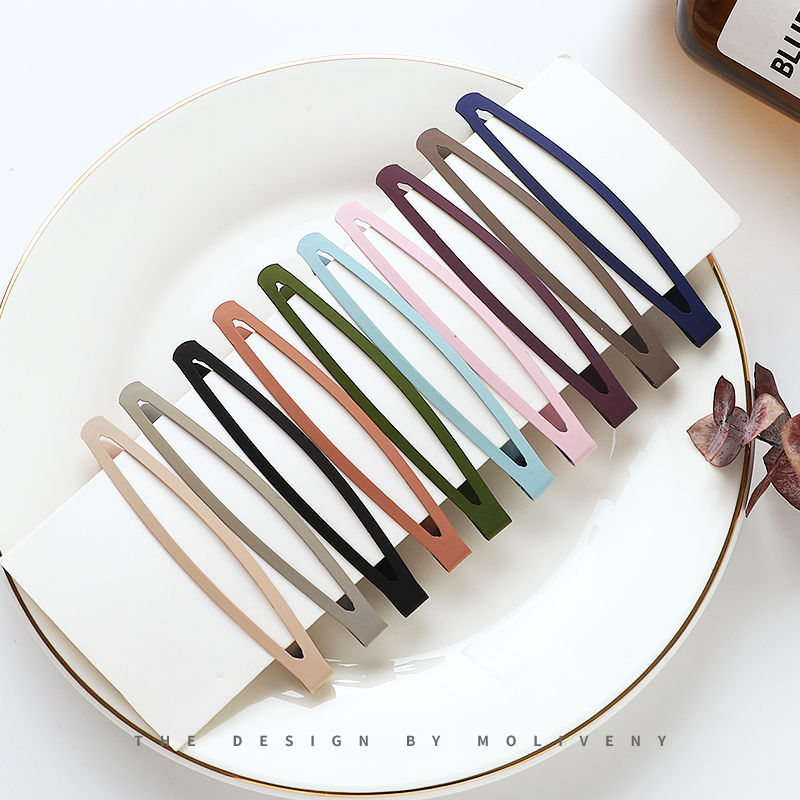 韩国简约bb夹顶夹边夹一字刘海夹子头饰发夹后脑勺碎发女头发卡子水滴