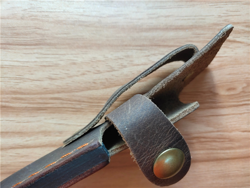 通用款牛皮刀套刀鞘刀套户外便携式直刀皮套保护套刀壳s疯马皮铁甲牛