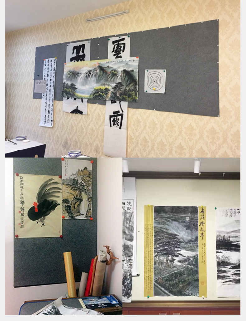 磁性书画墙贴磁性毛毡铁质书法展示毛毯磁性画毡国画墙毡画毯sn5639