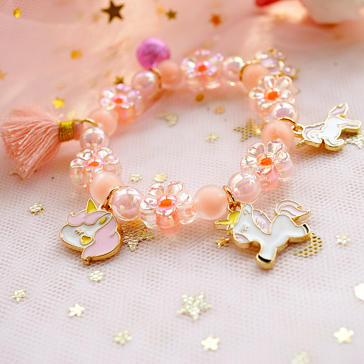 梦幻蝴蝶可爱小熊手链儿童手环少女手镯学生闺蜜手饰品女孩手串 幻纱