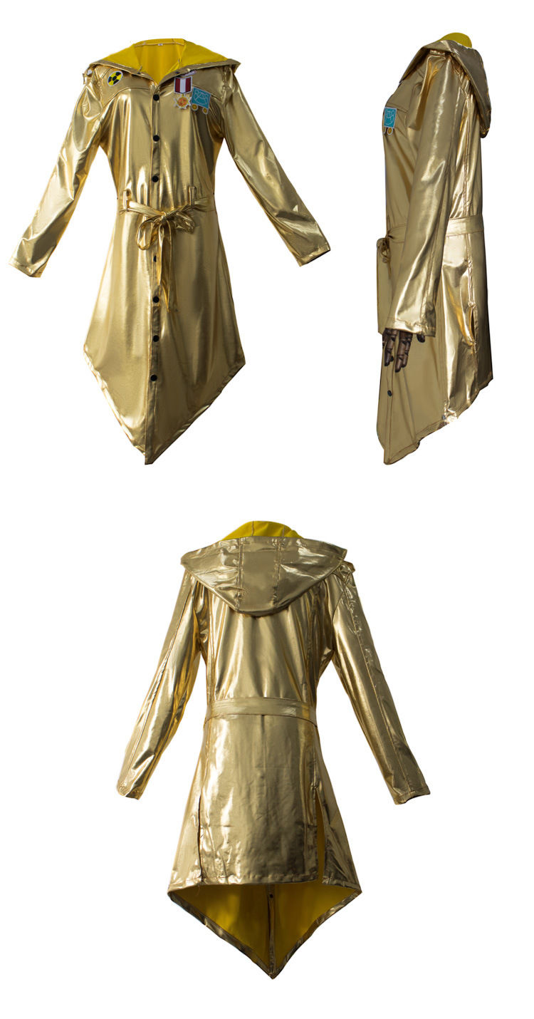 和平精英cosplay黄金风衣绝地求生吃鸡服装儿童衣服金色披风全套金色